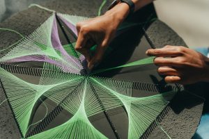 philography art, string art creation, geometric art